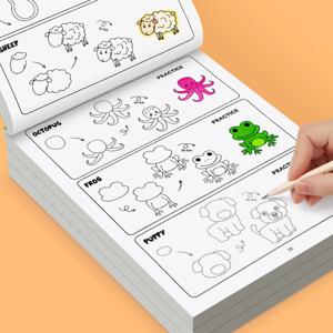 동물을 그리는 방법 단계별 그림책 - 그림 그리기 학습, 창의적 글쓰기 및 색칠하기에 적합한 어린이 그림책