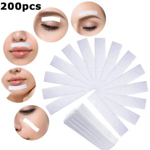 200개 제모 왁스 스트립 무통증 빠른 얼굴 및 바디 제모 비키니 다리 팔 제모 패치 부직포 제모기