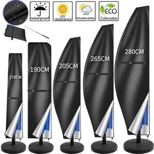 야외 캔틸레버 우산 커버 방수 파티오 파라솔 커버 바나나형 일자형 사계절 파라솔 우산 보호 커버