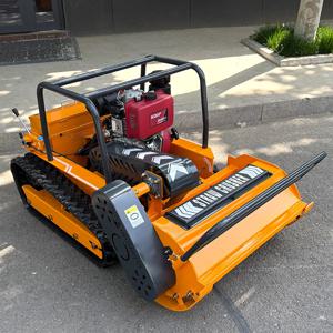 맞춤형 AWY 로봇 잔디깎이 절단 폭 800mm 1000mm 1200mm 650W 무브러시 모터 원격 제어 크롤러 플레일 모어