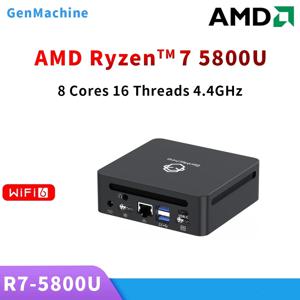 GenMachine AMD 라이젠 ™   7 5800U Windows 11 미니 PC 8 코어 16 스레드 1.9GHz 최대 4.4GHz TDP 15W DDR4 SSD WIFI6 BT5.2 게임용 PC