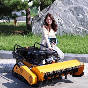 맞춤형 원격 조종 탱크 로봇 플레일 잔디깎이 EPA 유로 V 전지형 고출력 엔진 (정원, 잔디밭, 과수원, 농장용)