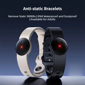 스마트 정전기 방지 팔찌 무선 조절식 실리콘 정전기 제거기 휴대용 정전기 제거 팔찌 성인용 유니버설