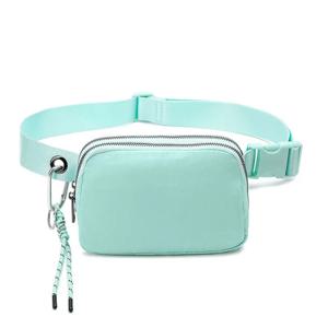 새로운 허리 가방, 이중 레이어 나일론 방수 가방, 캐주얼 스포츠 허리 가방, 피트니스 체스트 백, 러닝 수납 가방