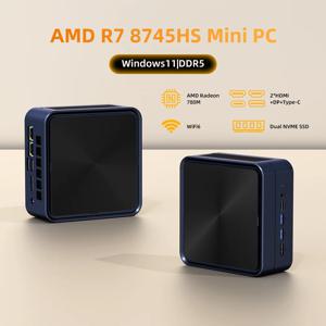 ZXIPC 미니 PC AMD Ryzen 7 8745HS R5-6600H R7-7735HS R7-7840HS DDR5 M.2 NVME SSD 4K HDMI 디스플레이/WiFi6/USB3.2/오피스 지원