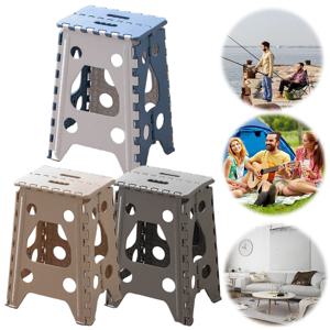 18인치 접이식 스툴 400파운드 하중 플라스틱 스툴 접이식 의자 휴대용 낚시용 플라스틱 접이식 의자 주방 기숙사용