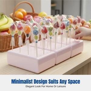 창의적인 간식 판매대 디스플레이 받침대, 재사용 가능한 두꺼운 폼 보드 스탠드, 꼬아서 놓은 설탕에 절인 과일을 위한 안정적인 홀더