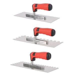 벽 바닥 타일 설치용 사각 이빨 콘크리트 트로웰 1개, 스테인리스 스틸 플라스터 트로웰