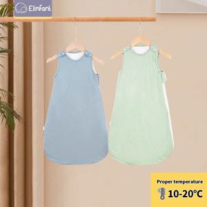 Elinfant 대나무 면화 부드러운 신생아 아기 침낭 따뜻한 웨어러블 담요 겨울 인쇄 조끼 소년 & 소녀를위한 수면 자루