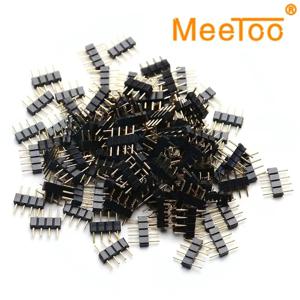 LED 커넥터 어댑터 바늘 남성 더블 커넥터 4 핀 RGB 5050 3528 2835 LED 스트립 DIY 다채로운 조명 삽입