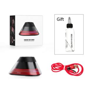 【DSPIAE MS-02 휴대용 페인트 믹서】취미 모델링을 위한 알루미늄 합금 받침대가 있는 TYPE-C 진동 교반기(병 포함)