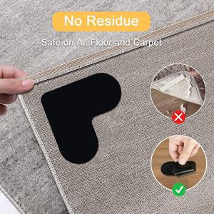 8개입 미끄럼 방지 카펫 그리퍼 하트 모양 러그 패드 카펫 테이프 (하드우드, 타일, 라미네이트, 대리석 바닥용) 논슬립 러그 스티커