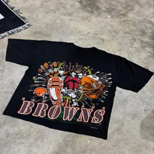 클리블랜드 브라운스 하드 스타일 반팔 티셔츠 2026 봄 컬렉션 브랜드 없음 등록 상표 없음