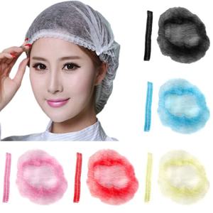 100 PCS 일회용 마이크로 블레이드 비 짠 직물 메이크업 헤어 네트 캡 멸균 모자 요리사 케이터링 먼지 스트립 욕실 용품
