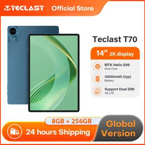 테클라스트 T70 태블릿 14인치 2K 디스플레이 MTK Helio G99 Max 20GB 램 256GB 저장용량 10000mAh 배터리 18W LTE 듀얼심 안드로이드 15 태블릿