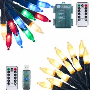 20LED-100LED 스트링 라이트 요정 조명 리모컨 USB 크리스마스 트리 라이트 새해 파티 정원 테라스 가랜드 크리스마스 장식