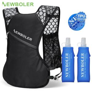 NEWBOLER 통기성 수화 조끼 트레일 러닝 배낭 경량 런 마라톤 배낭 라이딩 자전거 등산 가방