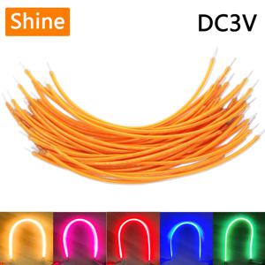 LED 필라멘트 유연한 DC3V 38mm 60mm 95mm 80mm 130mm 145mm 185mm 260mm 300mm 에디슨 전구 램프 부품 COB LED 다이오드 장식 DIY