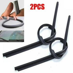 2PCS 6mm 앞유리 와이퍼 블레이드 (리필 가능) DIY 와이퍼 고무 스트립 뼈 없는 와이퍼에 적합 자동차 범용 액세서리