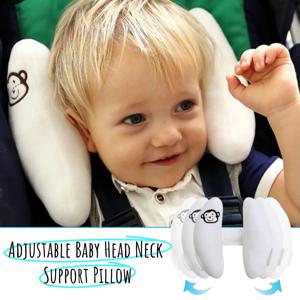 조절 가능한 아기 머리 및 목 지지 베개. 카시트, 유모차, 유모차에 이상적인 여행용 쿠션.유아 선물