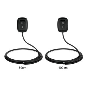 60cm/100cm 유니버설 스위치 온 시프트 버튼 고정 없이 케이블 포함 12V/24V 배터리 자동차용 안개등 전원 차단기