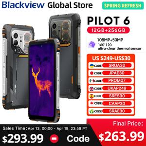 새로운 블랙뷰 오스칼 파일럿 6 러기드 폰 6.78인치 2.4K 120Hz 디스플레이 열화상 카메라 4.5W 98dB 스피커 10000mAh 휴대폰