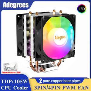 CPU 공기 냉각기 X79 X99 3Pin PWM 4Pin Intel LGA 1151 1155 1200 1700 2011 AMD AM3 AM4 PC 라디에이터 용 조용한 프로세서 냉각 팬