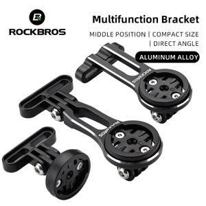 ROCKBROS 자전거 브래킷 전면 라이트 램프 홀더 자전거 컴퓨터 용 알루미늄 합금 확장 홀더 Wahoo Bryton Garmin 브래킷