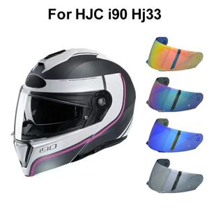 HJ-33 오토바이 헬멧 바이저 렌즈, HJC HJ-33 I90 교체, 자외선 차단 긁힘 방지 방진 윈드 실드 오토바이 액세서리