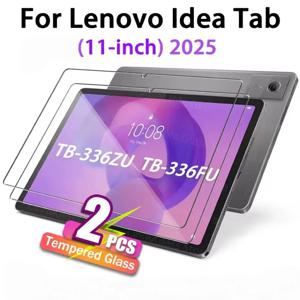 레노버 아이디어 탭 11 인치 2025 TB-336ZU TB-336FU 지문 방지 보호 필름용 HD 강화 유리 화면 보호기 2개