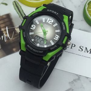 이탈리아 아날로그 디지털 듀얼 디스플레이 말하는 손목 시계, 검정색 루버 스트랩 861ZTI 포함, 블라인드 및 저시력 알람 포함