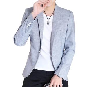 남성용 슬림핏 블레이저, 브리티시 스타일, 레저 슬림, 단색, 웨딩, 비즈니스, 잘 생긴 신사, 한국판