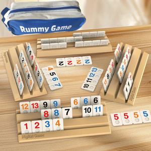 M/L/XL 디지털 게임 세트, 여행용 럼미, 마작, 럼미브릭스, 숫자 게임 카드 - 성인 여가 파티 보드 게임 여행 게임