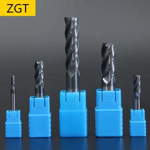 ZGT 엔드밀 합금 초경 텅스텐강 밀링 커터 엔드밀 HRC50 4날 4mm 6mm 8mm 10mm 12mm 14mm 16mm 금속 절삭 공구