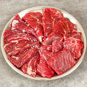 (오픈기념특가)소고기모듬 1kg(갈비살 200g+부채 300g+토시 300g+우삼겹 200g) 구이용소고기 4종 가성비세트
