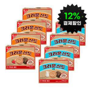 (12%결제할인) (추억의 레트로 패키지) 크라운산도 딸기 161gx4개+ 크림 161gx4개