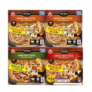 오뚜기 크러스트 피자 혼합 4판(갈릭고르곤졸라2+시그니처익스트림1+페페로니디럭스1)