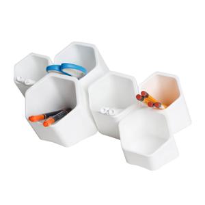 육각 경사 연필꽂이/볼펜/펜/홀더/연필통/꽂이/필기구/정리함/다용도/데스크/책상/정리/사무실/사무용/수납