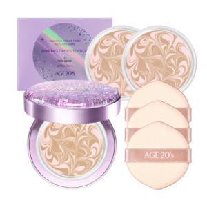 AGE20S 샤이닝드롭 퍼플 에센스 커버팩트 13호/21호/23호 택 1 / 본품 12.5g 1개+리필 12.5g 2개