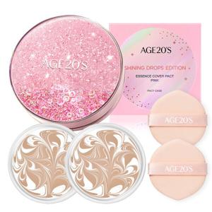 AGE20S 샤이닝드롭 핑크 에센스 커버팩트 21호/23호 택 1 (케이스1+리필 12.5g 2개)