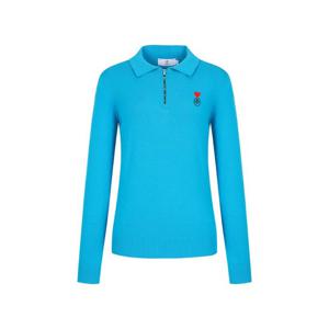 여성 에리 반집업 스웨터 (BGESSW503_BL)