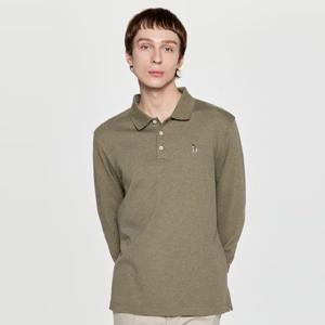 헤지스  25FW  남성 인터록 긴팔 캐주얼 폴로 셔츠 HZTS5F302K2