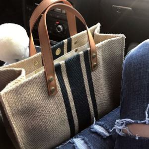 F006547_(끈포함) 라인배색 사각쇼퍼백 토트백