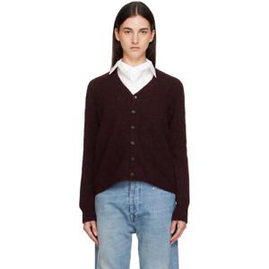 메종마르지엘라 가디건 버건디 울 가디건 252168F095000