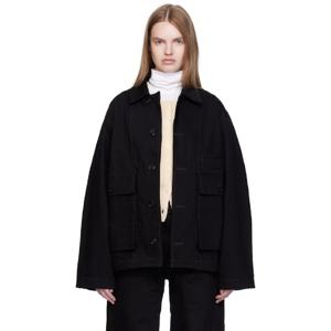 르메르 청자켓 블랙 박시 데님 재킷 252646F060000