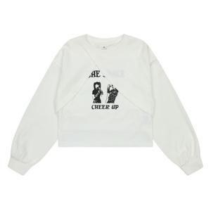 [에꼴리에]여아 프린팅 나시 세트 사선 티셔츠 24OT759_WT