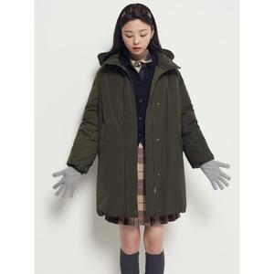 [빈폴레이디스] 클래식 야상 다운 롱기장 점퍼  카키 (BF5Y38C02H)