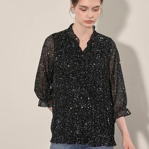 [올리비아로렌]MARIO프린트나염 주름블라우스VOCNL4F7331