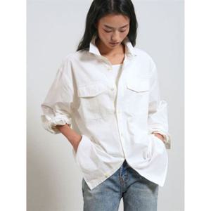 제너럴아이디어 UNI 워시드 더블 포켓 셔츠 [WHITE] GF1USH002 383881