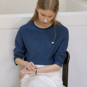 [아워호프] 스트라이프 래글런 티셔츠 - Navy [HK26SP-TS25-NAV]